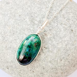 Eilat Stein Oval Anhänger, Natürlicher Eilat und Silber Anhänger, Sterling Silber Eilat Anhänger, Schmuck aus Israel, Halschakra, Geschenk für sie
