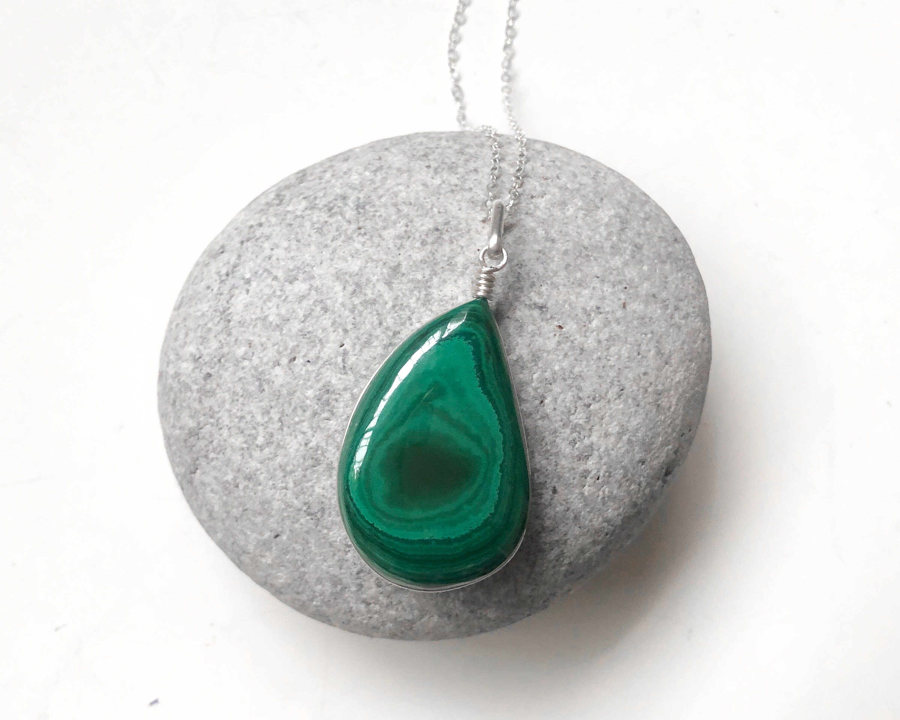 Broche/Pendentif Vintage Combiné Israël - Argent 935 Et Malachite Verte - Occasion Bon état
