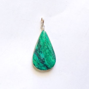 Ausgefallener Eilat Stein Tropfen Anhänger, großer Eilat Anhänger, Natürlicher Eilat Silber Anhänger, Tropfenform, Eilat Schmuck, Schmuck aus Israel, Geschenk