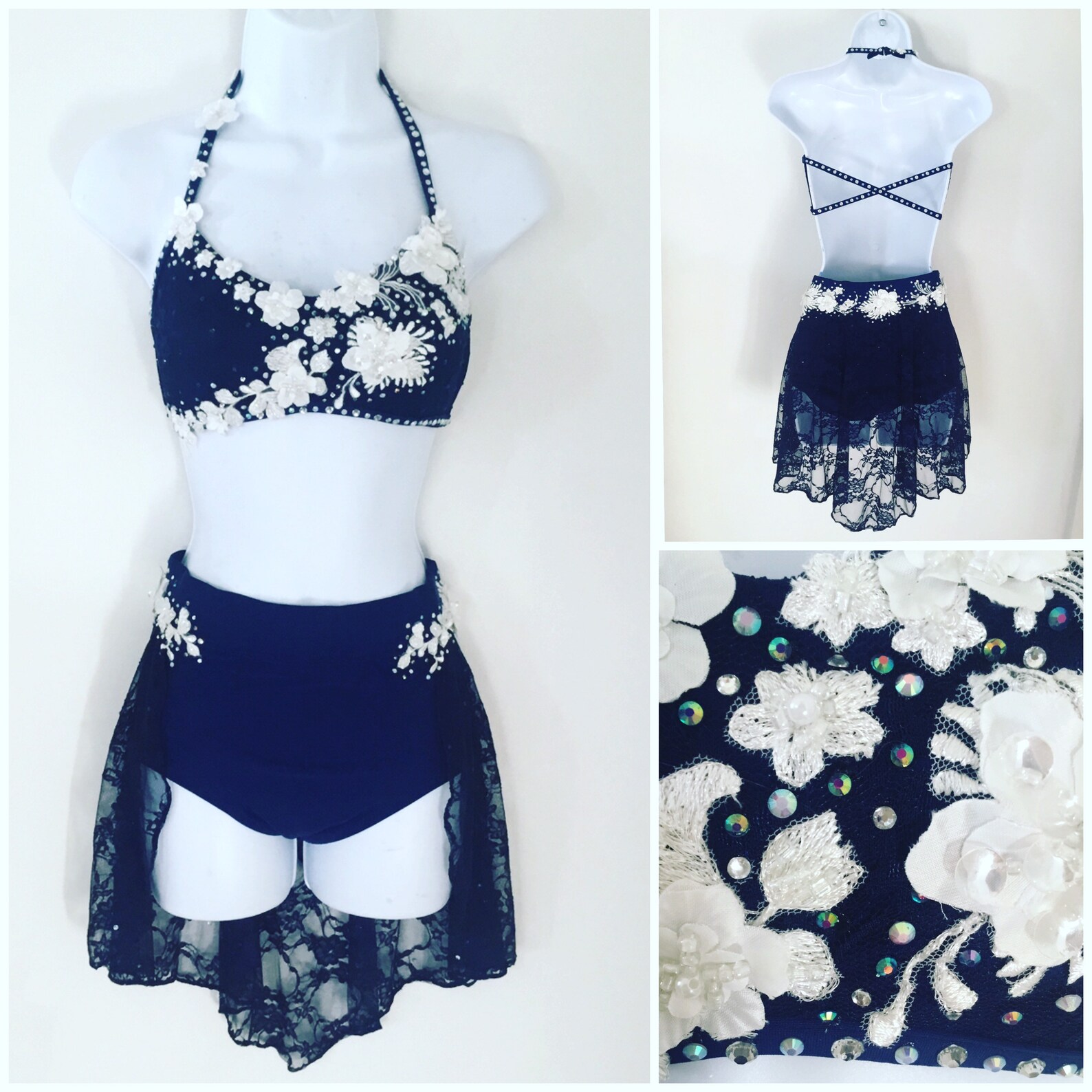 Custom Made Dance Costumes with Skirt Etsy