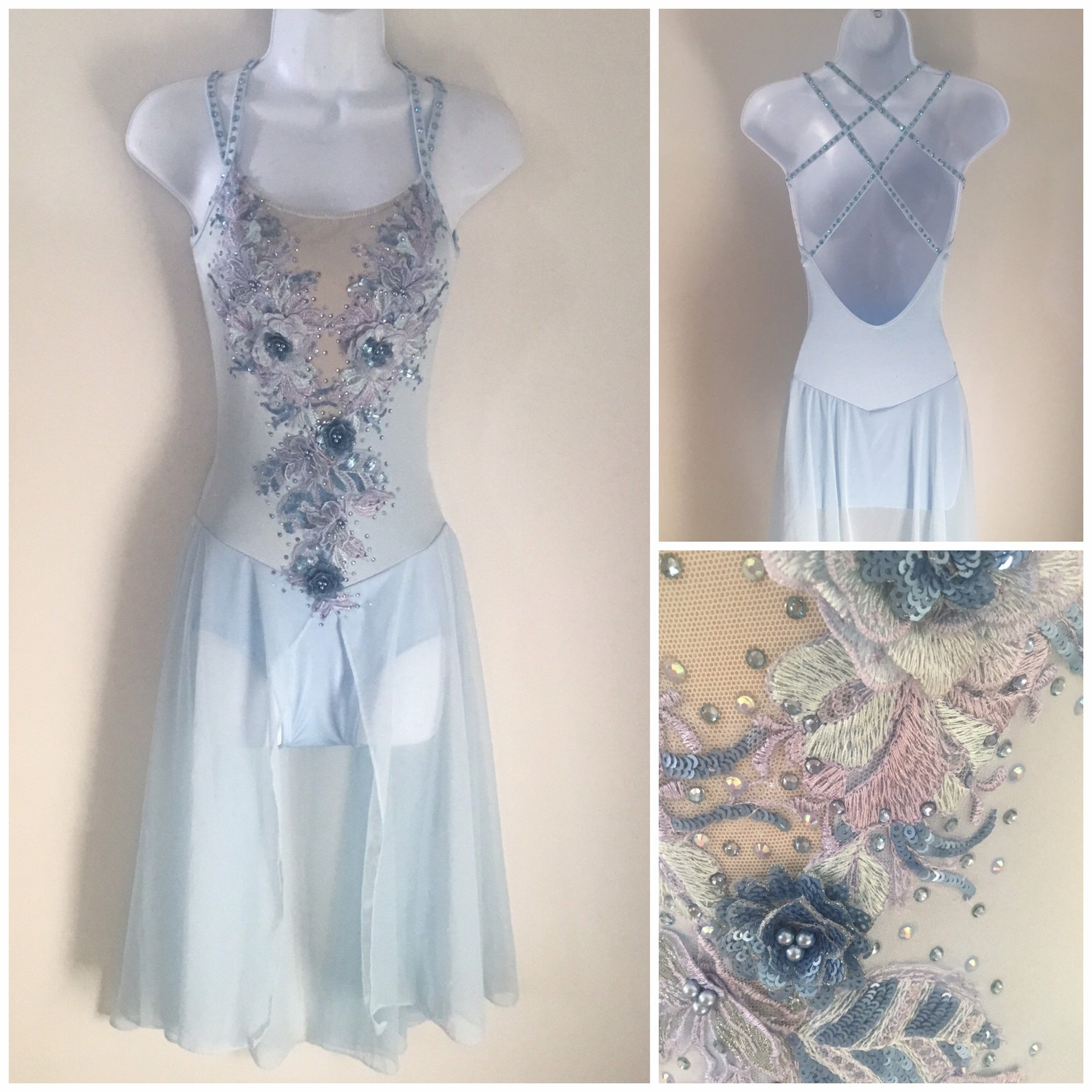 Custom Made Dance Costumes with Skirt Etsy