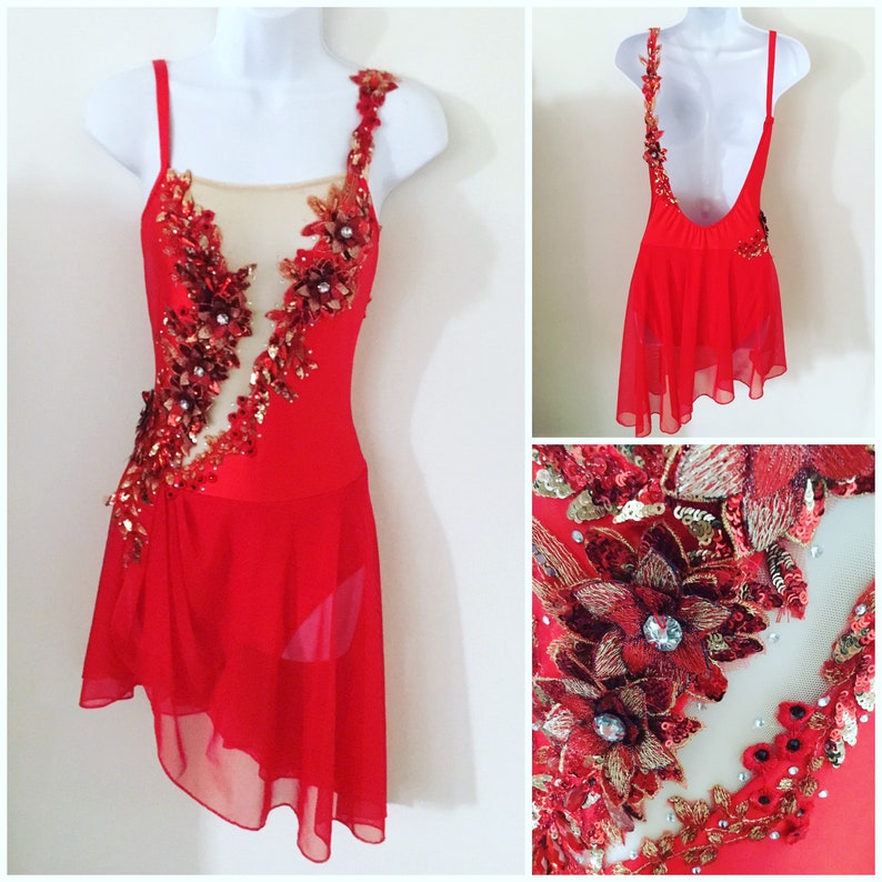 Custom Made Dance Costumes with Skirt Etsy