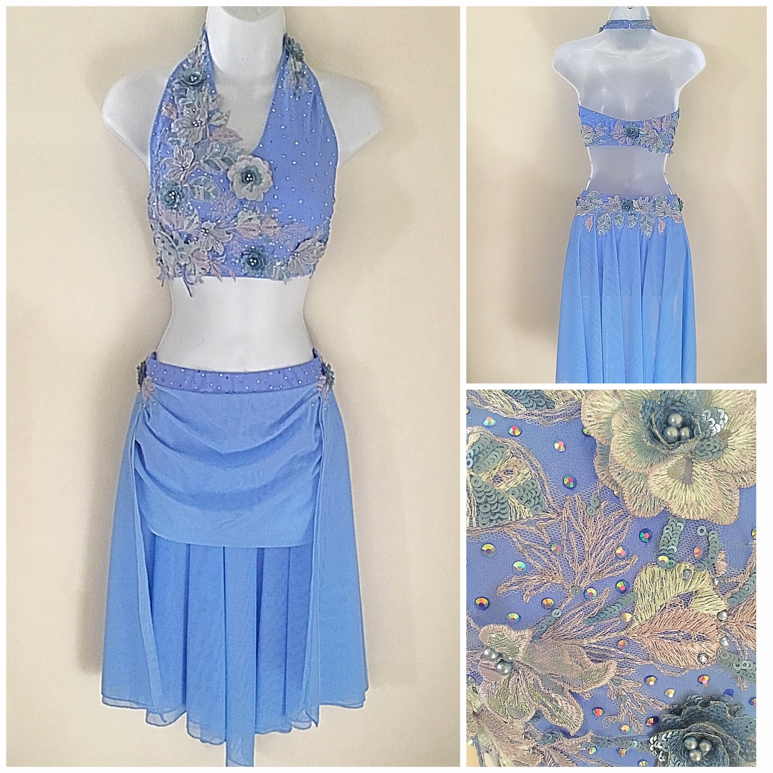 Custom Made Dance Costumes with Skirt Etsy