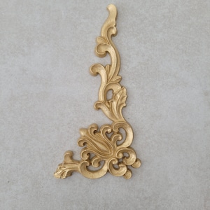 Corner Decal Floral Onlay, Ornate Wooden Mouldings, Furniture Applique, Furniture Mouldings, Carved Wood Mouldings, Wooden Applique Moulds