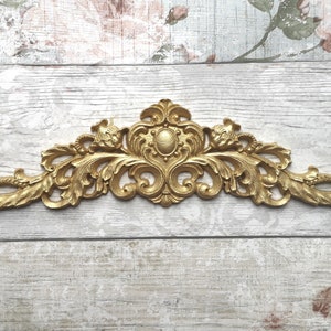 60 x 15cm Large Vintage Furniture Applique, Rustic Home Decor, Rustic Appliques, Cabinet Molds, Furniture Embellishments, Wooden Applique