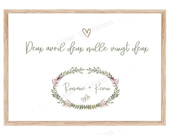 Customizable Welcome {Leaf #2 } poster, for wedding, baptism or birthday