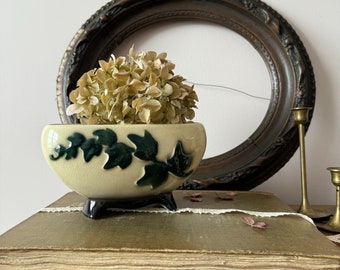 Vintage Royal Copley Ceramic Planter: Mid-Century Ivy Pattern