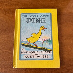 The Story About Ping, By Marjorie Flack and Kurt Wiese, 1961, Children&#39;s Choice Book Club, Vintage Children&#39;s Hard Cover Picture Book