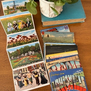 Mid-Century Vintage Souvenir Photo Books: 1930s-1950s Travel Postcards