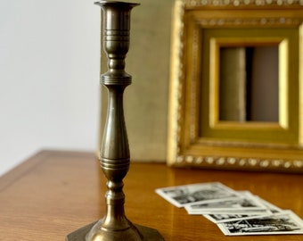 Vintage Brass Candlestick Holder, 8 1/2" H, 3" Base