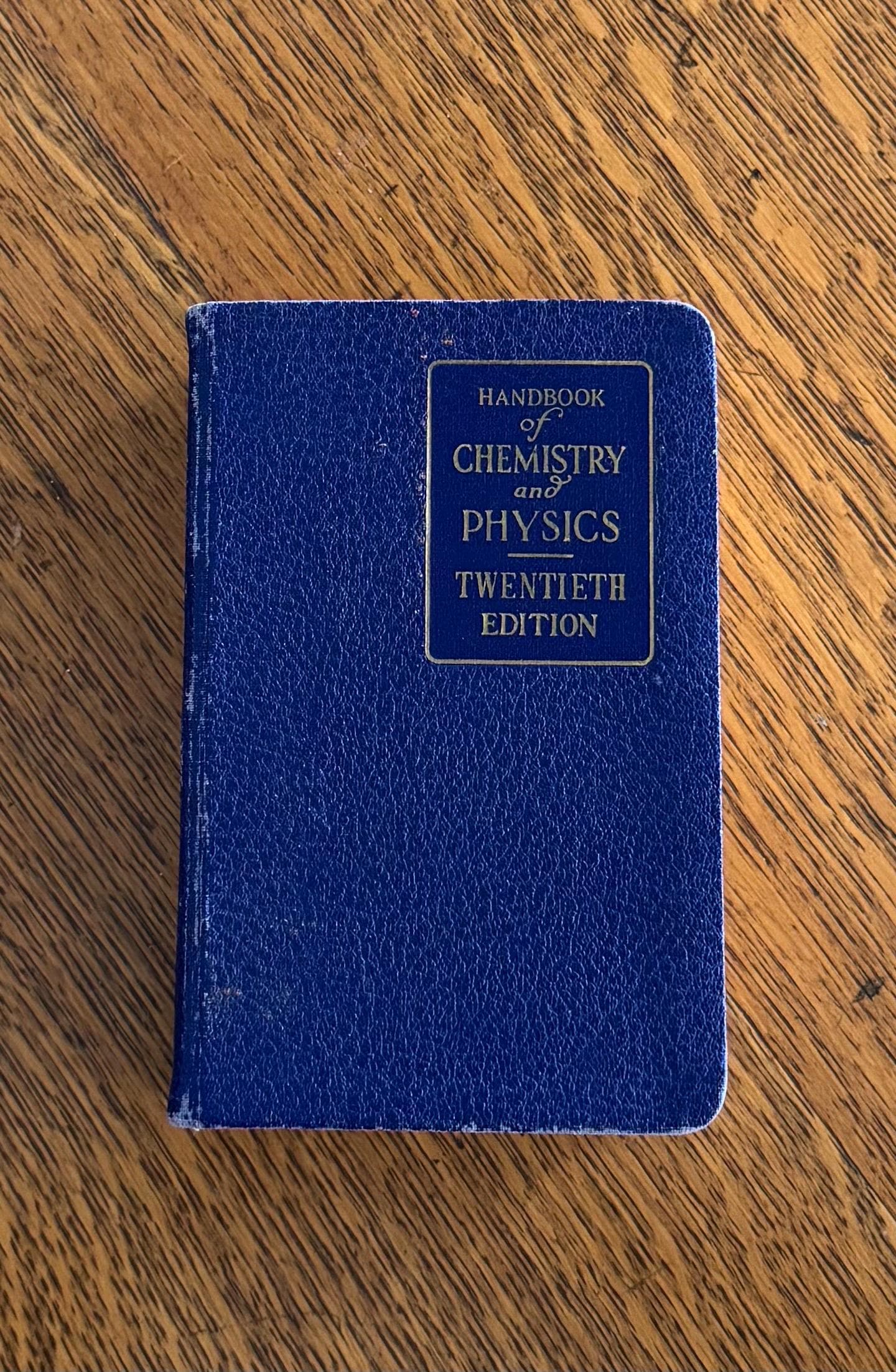 Handbook of Chemistry - Etsy