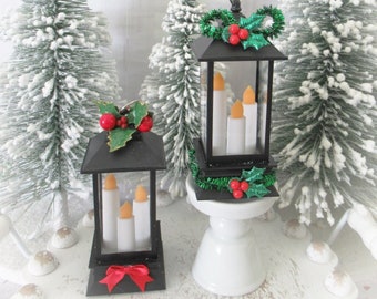 Decoración de bandeja escalonada con temática de invierno / Linterna de Navidad / Decoración / Vacaciones / Estante / Hogar / Inspirado en Rae Dunn