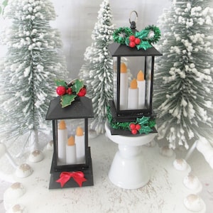 Winter Themed Tiered Tray Decor / Christmas Lantern / Decoration / Holiday / Shelf / Home / Rae Dunn Inspired