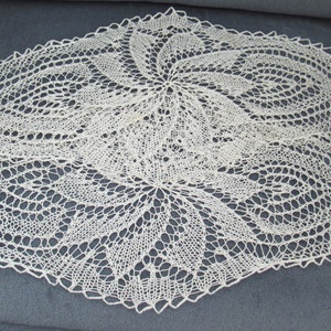 Set of two vintage cotton hand knitted doilies fine work hand made in Europe