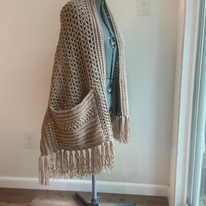 Crochet Pocket Shawl