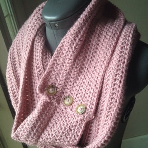 Long Buttoned Infinity Scarf image 1