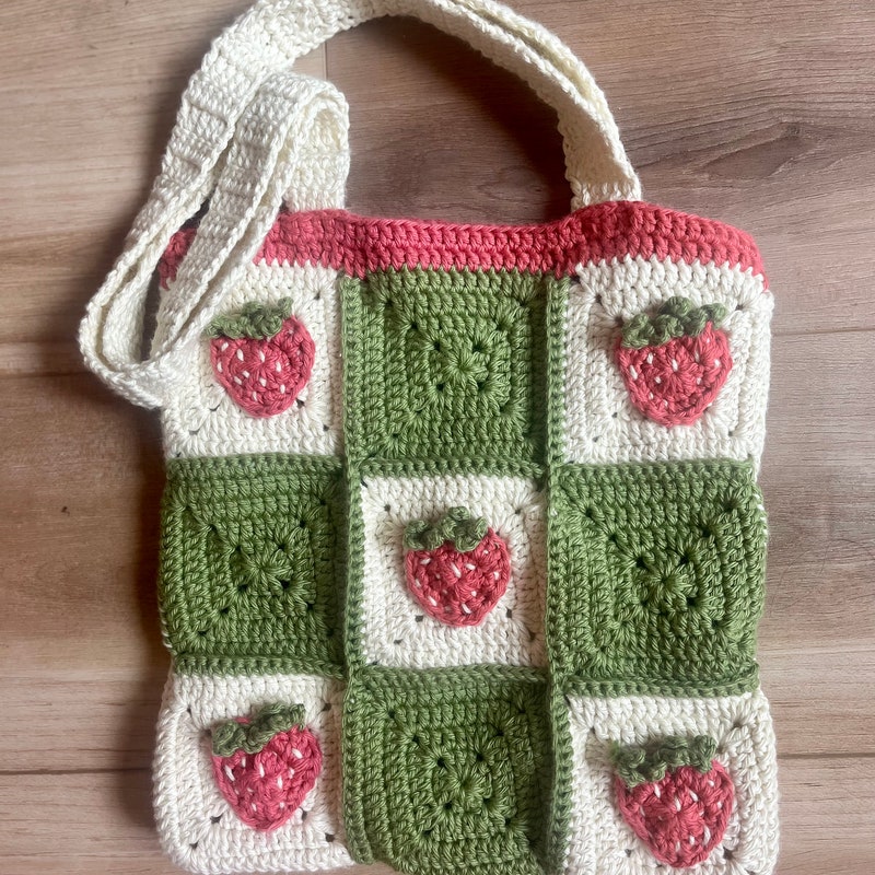 ASYG Strawberry Tote Bag - Cute Grocery Shopping Bag, Portable Shoulder Bag For Girls - View #10