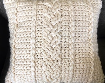 Farmhouse Cabled Pillow Cover