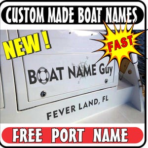 Custom Boat Name Decals - Premium Vinyl Lettering for Boats - Personalized Boat Graphics - Weatherproof - Free Shipping & FAST!