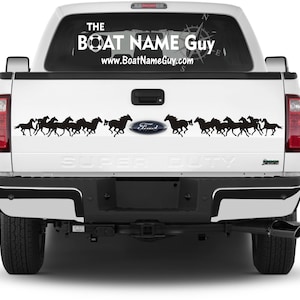 7 Running Horses Stickers – Matching Pair of Large Vinyl Decals for Trucks, Trailers, Boats, Cars – Horse Lover Gift