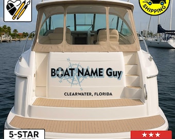 Custom Boat Name Decals – Weatherproof Vinyl Lettering