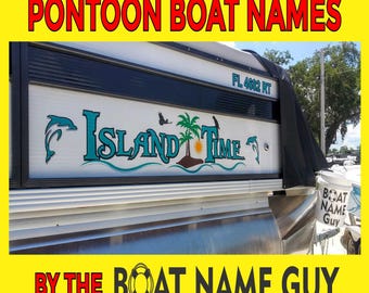 Custom Pontoon Boat Name Decal – Personalized Vinyl Lettering