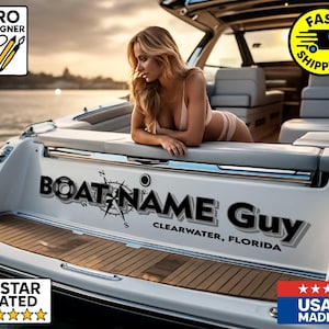 Custom Boat Name Design Add-On – Personalized Graphics & Sizing Options