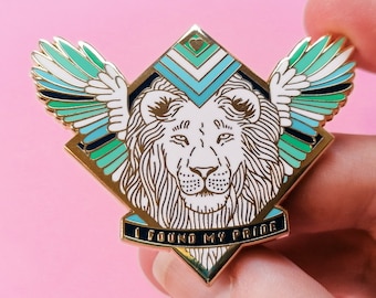 Gay Pride enamel pin, Christmas gifts for LGBTQ, Pride pin, Pride Flag, Gay Pride Flag, LGBT Gifts, LGBT Pin, mlm pin, mlm pride, Pride Lion