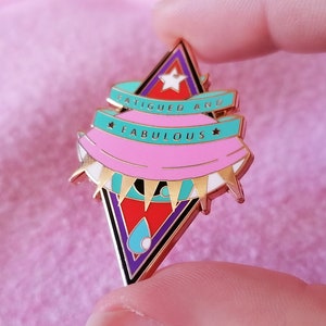 Fatigued and Fabulous Enamel Pin Badge, chronic fatigue syndrome, always tired club, tired but trying, tired enamel pin, chronic but iconic