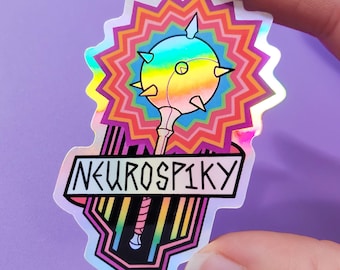 Neurospiky sticker for neurodivergent people,  autism sticker, ADHD sticker, Neurodiversity, neurodivergent gifts, autism gifts, Neurospicy