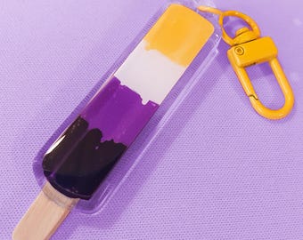 Nonbinary Pride Eis am Stiel Schlüsselanhänger: Enby Pride Geschenk