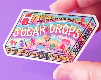 Sugar Drops Hypoglycaemia Sticker - Diabetic Gift