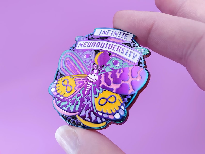 Infinite Neurodiversity Enamel Pin Badge for Neurodivergent Folks ...