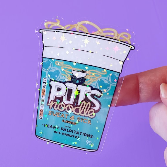 POTS Noodle Holographic Sticker: chronic illness, Spoonie Gift