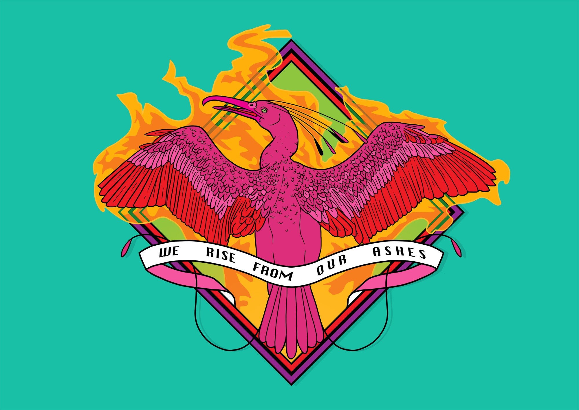 We Rise From Our Ashes A5 Print Motivational Art Etsy