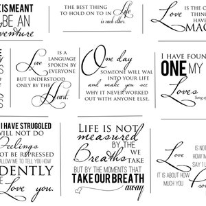 LOVE Artful Words Overlays- SET OF 10