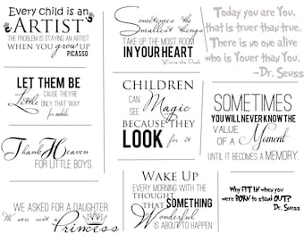 Childrens Artful Words Overlays- SET OF 10