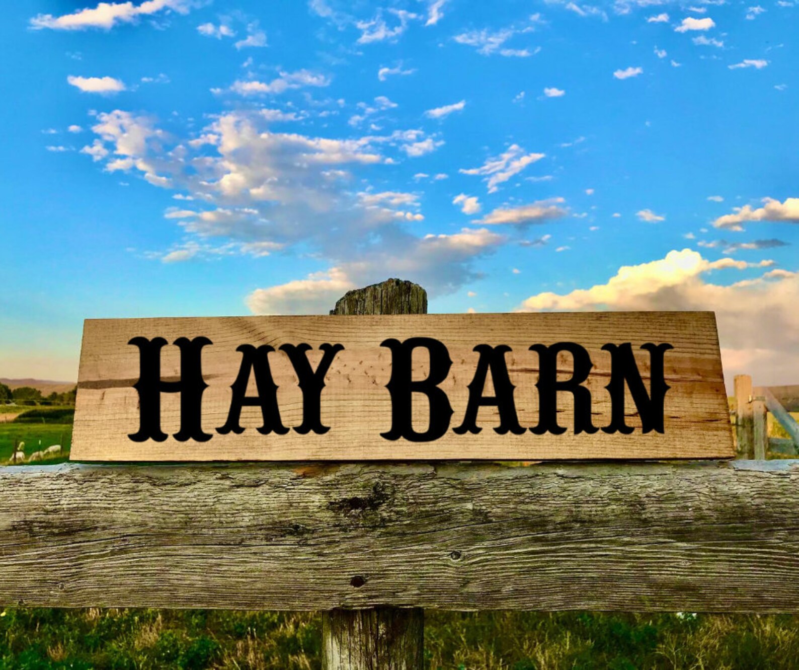 Hay Barn Sign for Lodge Dude Ranch Farm Barn Stable Etsy