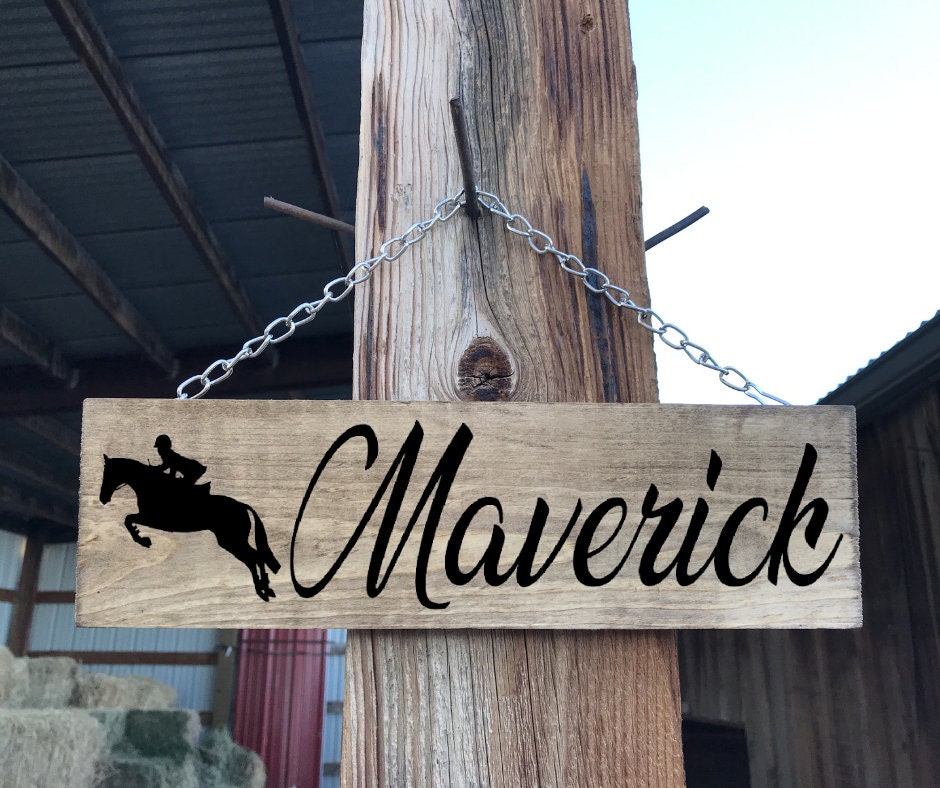 Show Jumping Stall Sign 3 Custom Stall Sign Horse Name Etsy