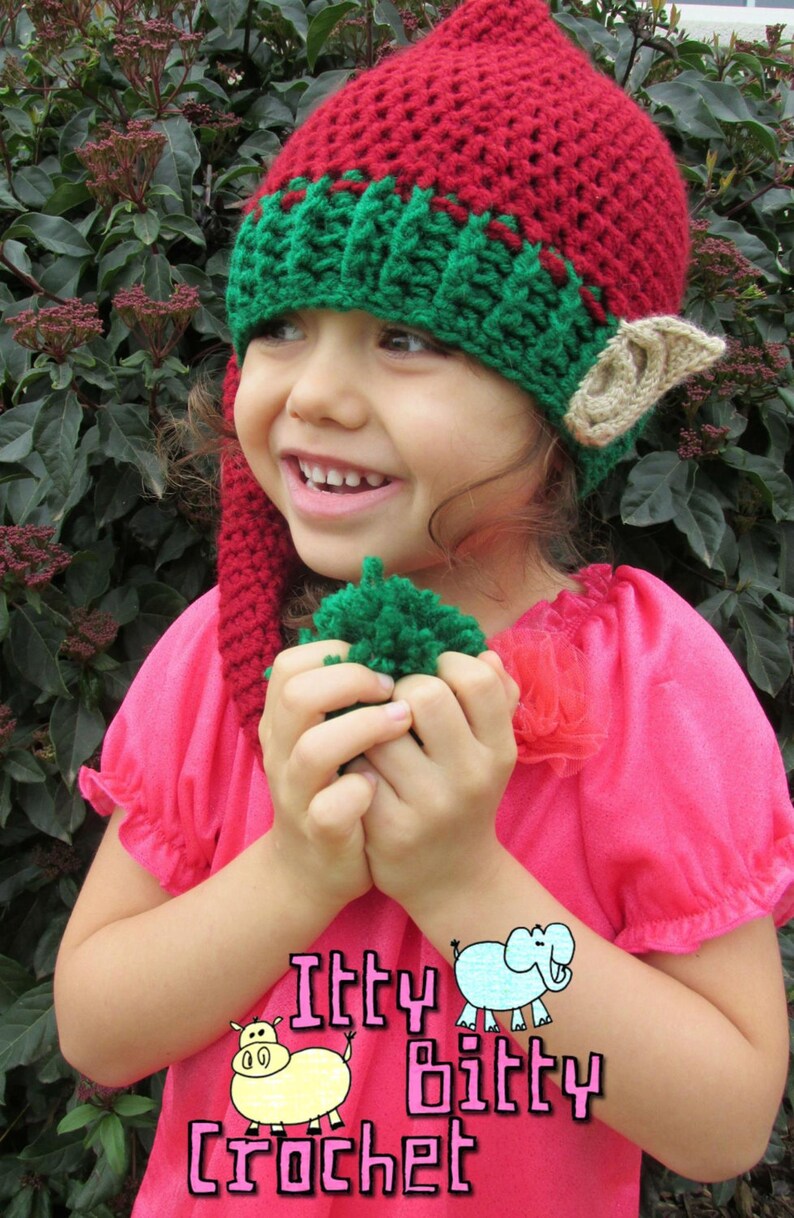 Elf Hat With 3D Realistic Ears Pattern Etsy Canada