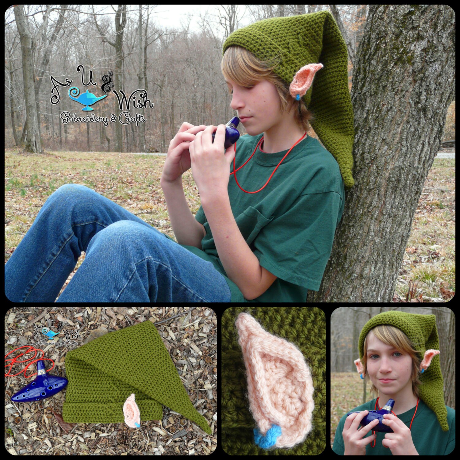 Link or Fairy Hat With 3D Ears - Etsy