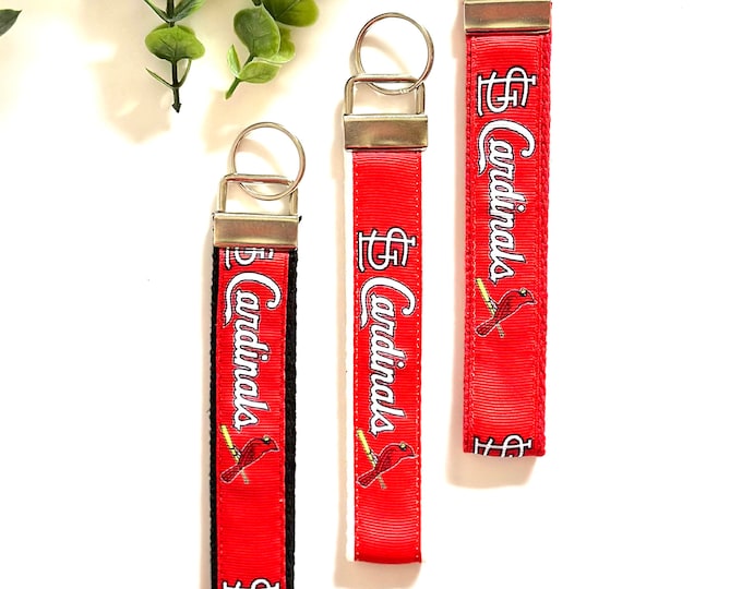 St. Louis Cardinals Keychain, Fabric Key Fob, Wristlet