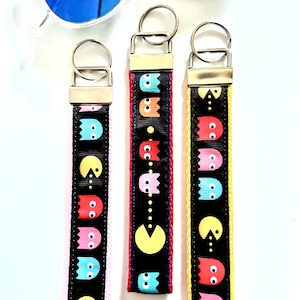 Pac Man Fabric Keychain, Key Fob, Key Wristlet - Etsy