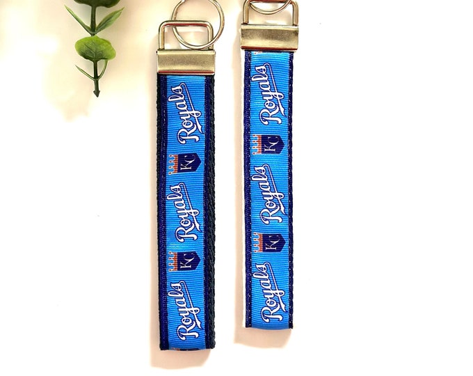 Kansas City Royals Keychain, Fabric Key Wristlet