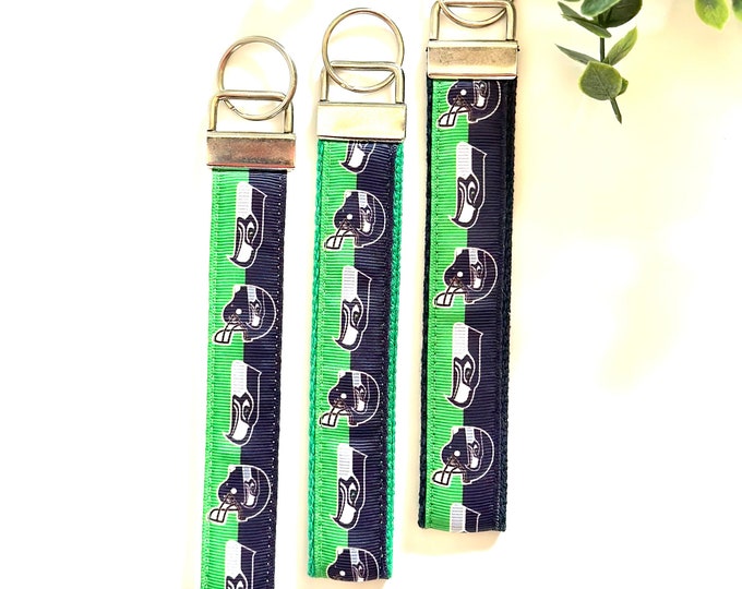 Seattle Seahawks Fabric Key Fob Wristlet