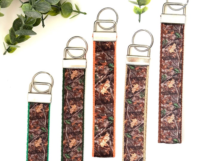 Camo Key Fob, fabric key chain