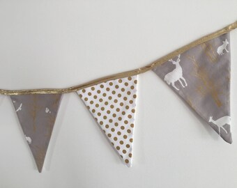 Fabric Banner- Fabric Bunting Flag- Room Decor