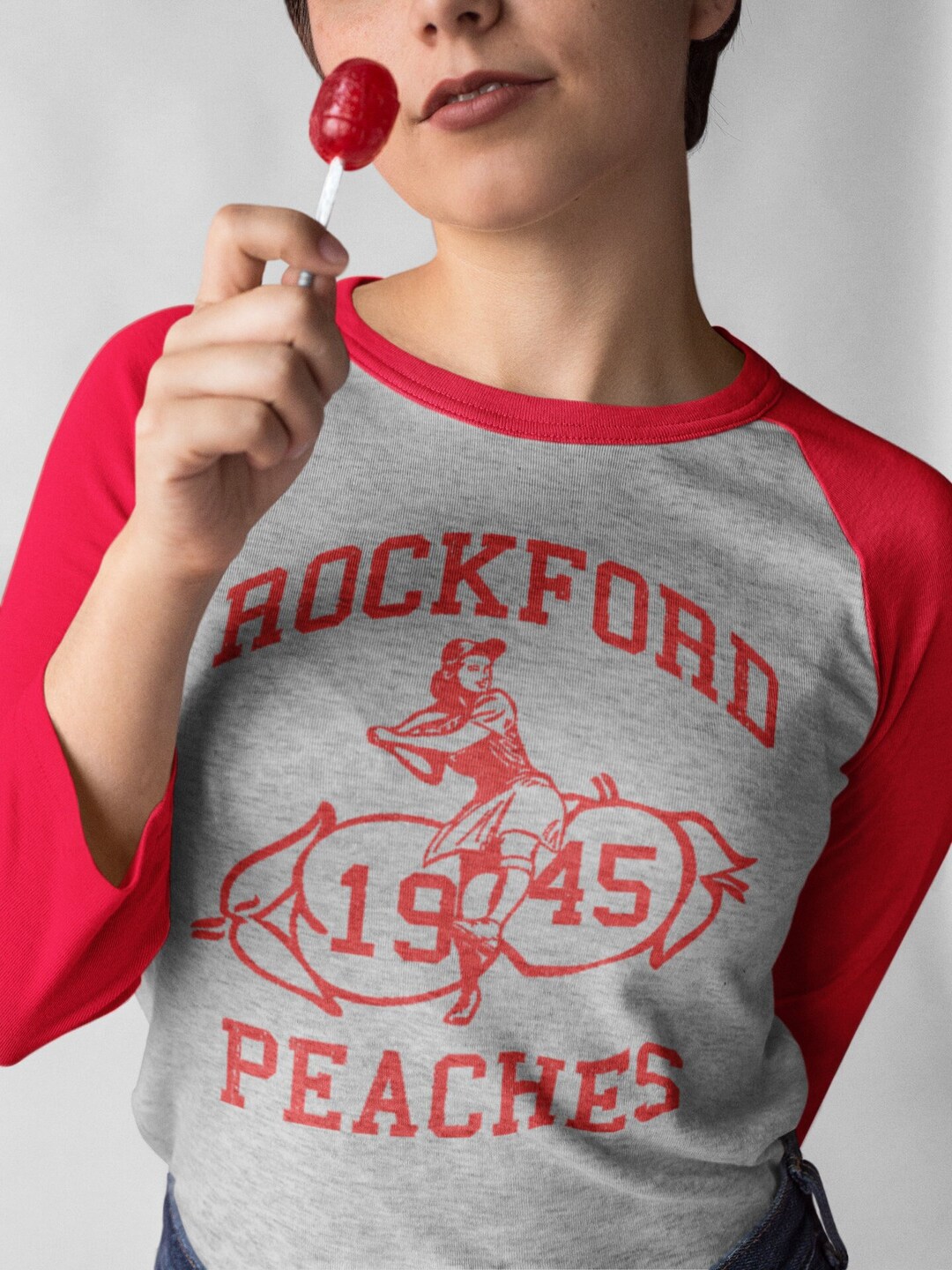 1945 Rockford Peaches Baseball Team Funny Costume Jersey Humor SM3X