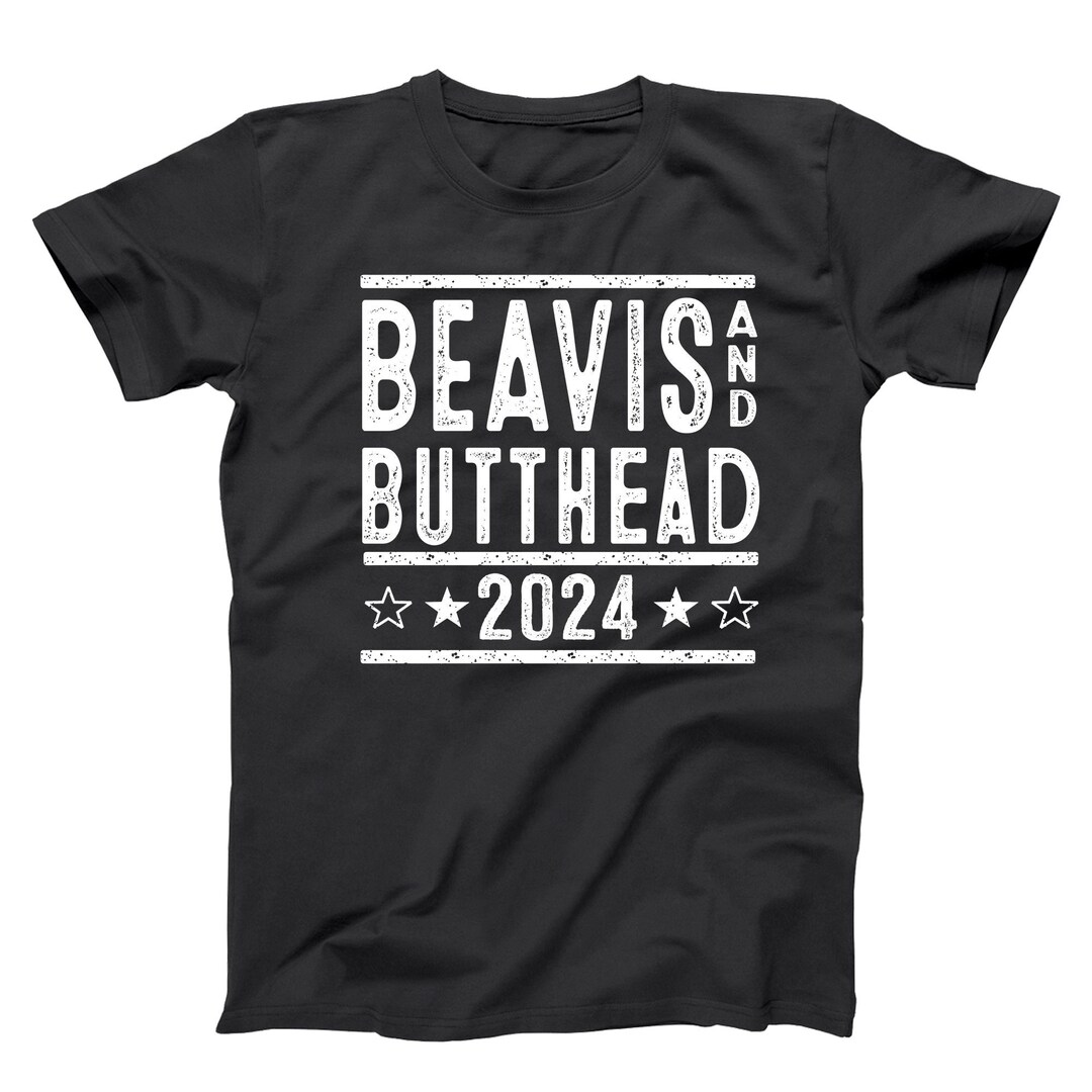 Beavis and Butthead 2024 Election Humor for President Cartoon Duo