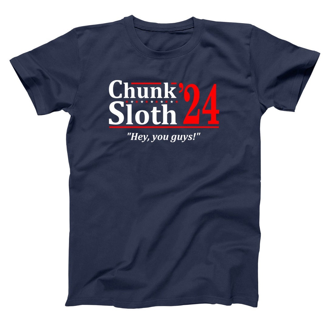 Chunk and Sloth 2024 Election Funny 80s Goonies Movie Retro Humor Tee ...